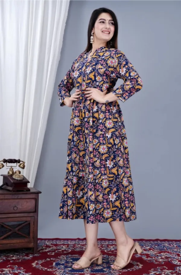 Women_Blue_Floral_Gown_Dress