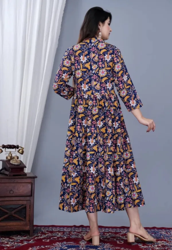 Women_Blue_Floral_Gown_Dress