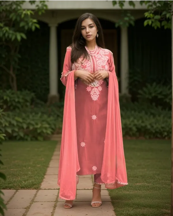 Women_Viscose_Rayon_Kurti_Pant_Dupatta_Set