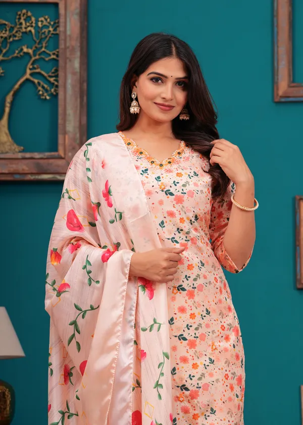 Pink_Chinon_V_Neck_3/4Th_Sleeves_Floral_Digital_Printed_Straight_Kurta,_Pant_Set_With_Dupatta_For_Women_&_Girls_new