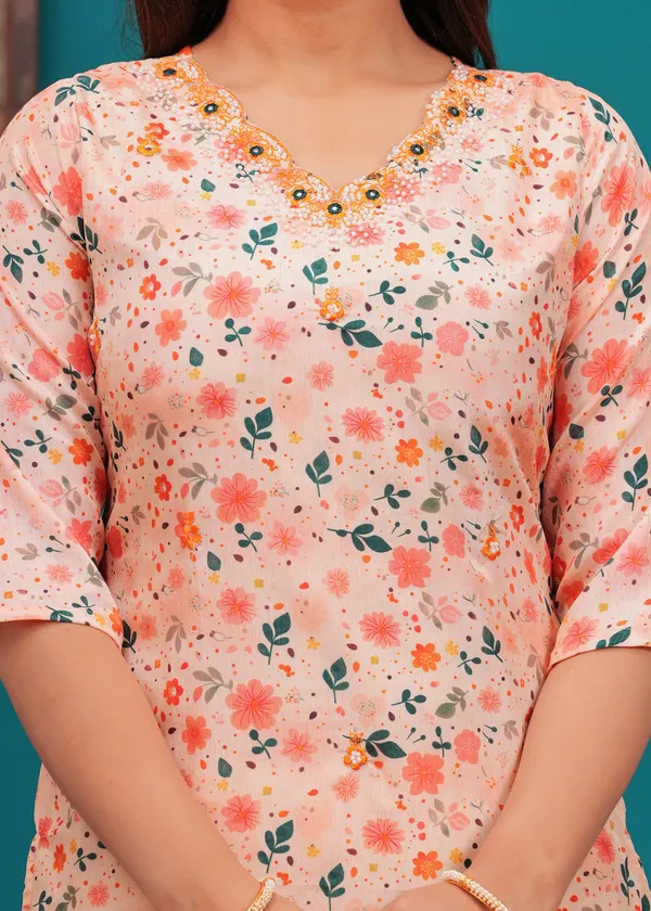Pink_Chinon_V_Neck_3/4Th_Sleeves_Floral_Digital_Printed_Straight_Kurta,_Pant_Set_With_Dupatta_For_Women_&_Girls_new