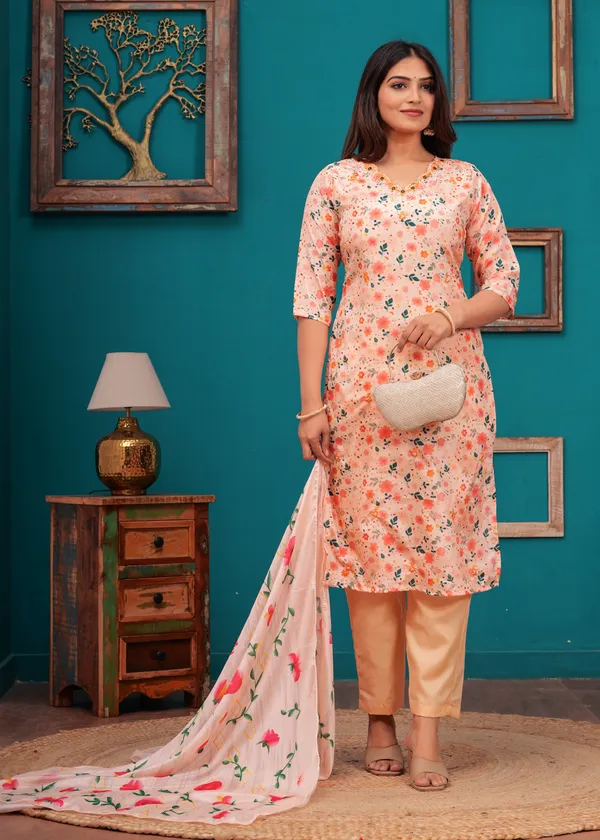 Pink_Chinon_V_Neck_3/4Th_Sleeves_Floral_Digital_Printed_Straight_Kurta,_Pant_Set_With_Dupatta_For_Women_&_Girls_new