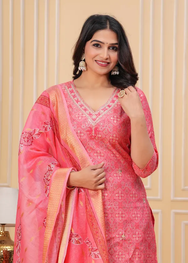 Ruby_Pink_Ethnic_Kurta_Set_with_Embroidered_Organza_Dupatta_new