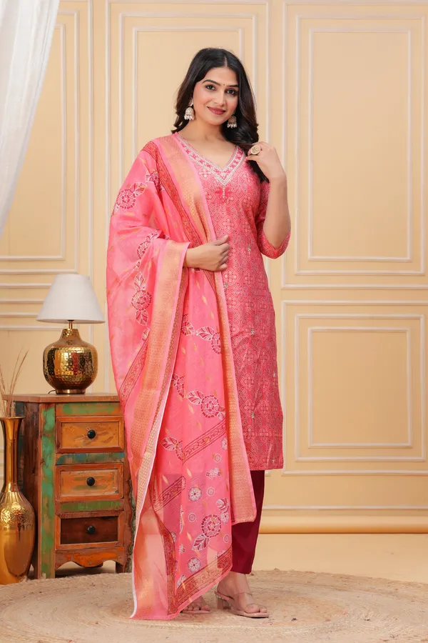 Ruby_Pink_Ethnic_Kurta_Set_with_Embroidered_Organza_Dupatta_new