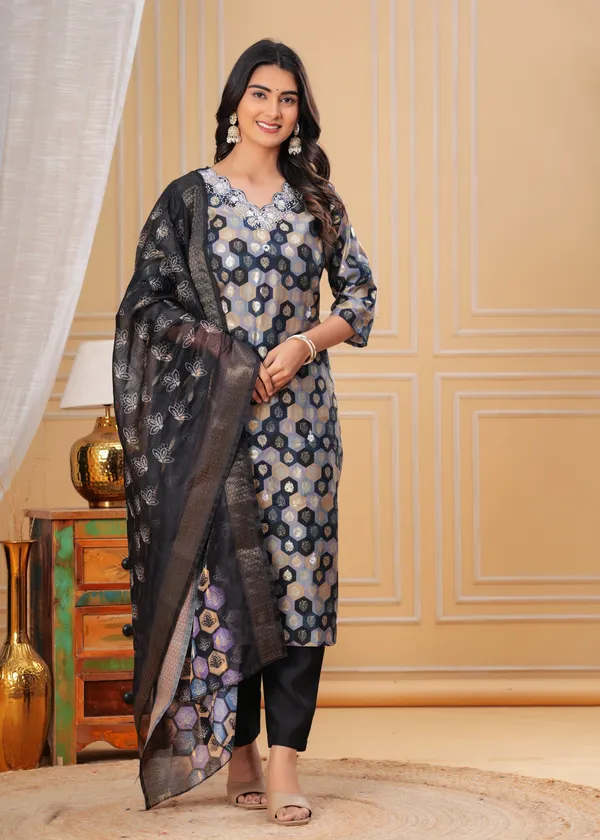 Black_Digital_Printed_Kurta_Pant_Set_with_Dupatta_new
