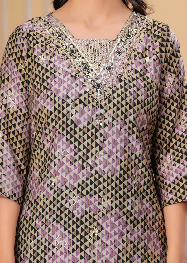 Black_&_Gold_Geometric_Print_Kurta_Set_with_Embellished_Dupatta_(Design2)