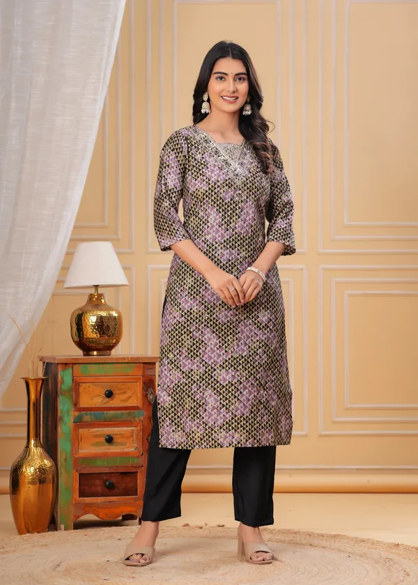 Black_&_Gold_Geometric_Print_Kurta_Set_with_Embellished_Dupatta_(Design2)