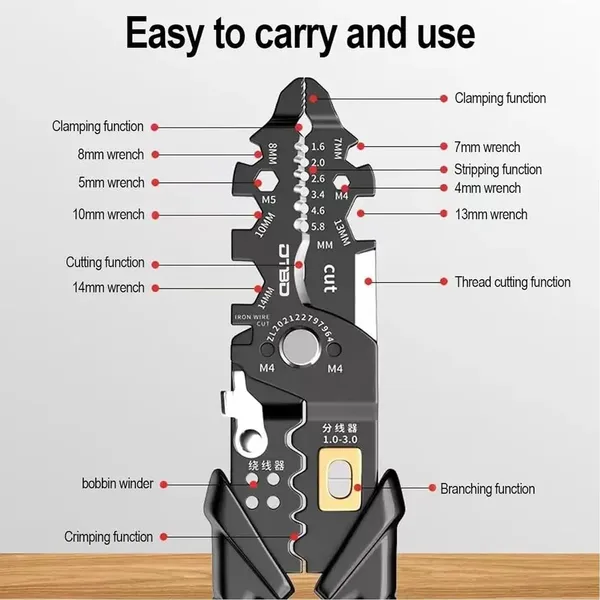 Multicolor_25-In-1_Multifunction_Wire_Strippers_Electeical,_8_Inch_Wire_Crimping_Tool,_Wire_Cutter