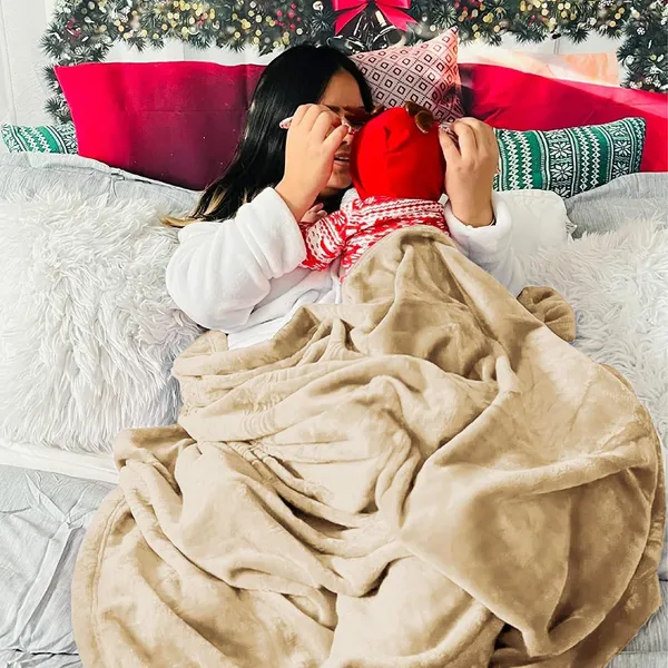 Brown_Premium_Plush_Summer_Double_Bed_Dohar/Ac_Blanket_|_200_Gsm_Reversible_Lightweight_Cozy