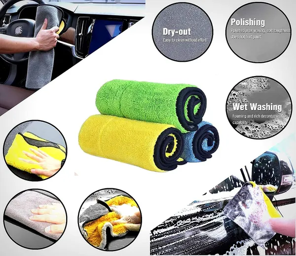 Multicolor_Heavy_Microfiber_Cloth_For_Car_Cleaning_And_Detailing,_Double_Sided,_Extra_Thick_Plush