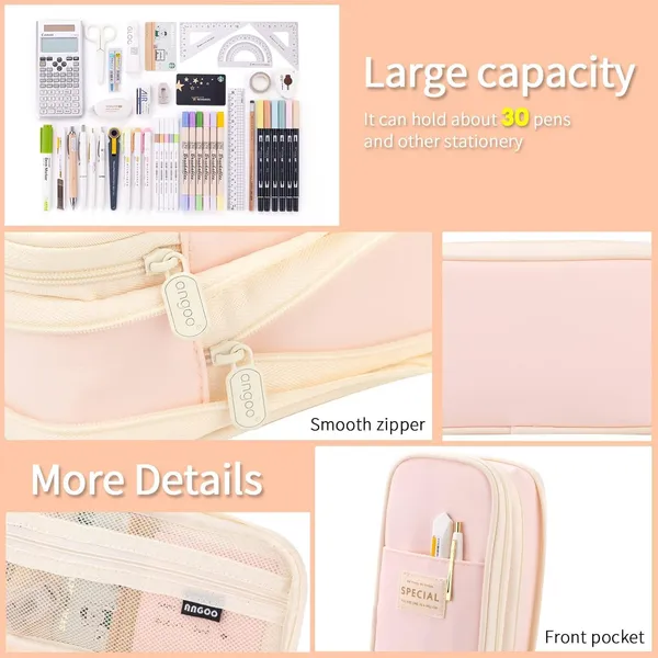 Polyester_Pencil_Case_For_Teen_Girls_|__Large_Pencil_Pouch_Stationery_Pen_Bag_,_Blue,_Zipper_Pouch_Style