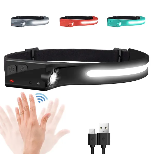 Multicolor_Alpswolf_Led_Headlamp_Rechargeable,_2_Xpe_Led_And_Cob_Led_Head_Lamp,_Sensor