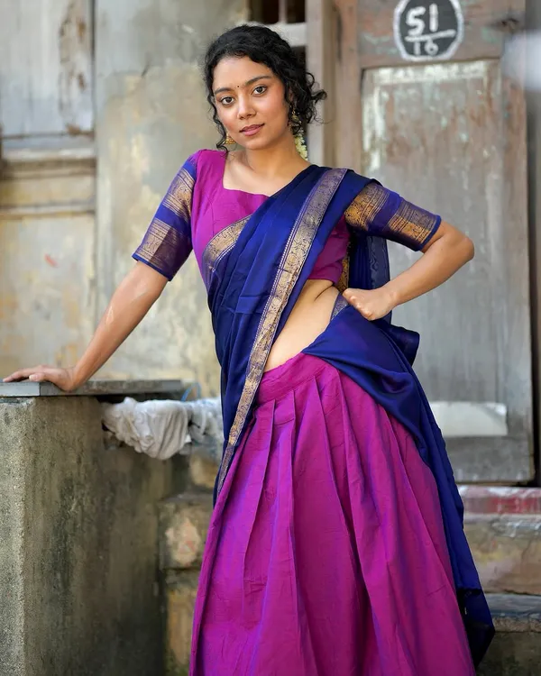 Kanjivaram_Silk_Zari_Half_Lehenga_Saree_With_Blouse_And_Dupatta