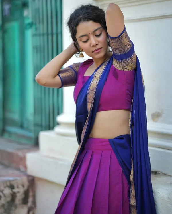 Kanjivaram_Silk_Zari_Half_Lehenga_Saree_With_Blouse_And_Dupatta
