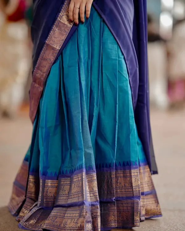 Kanjivaram_Silk_Zari_Half_Lehenga_Saree_With_Blouse_And_Dupatta