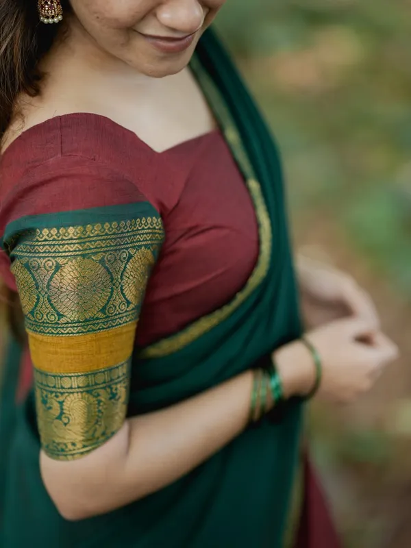 Kanjivaram_Silk_Half_Lehenga_Saree_With_Blouse_And_Dupatta