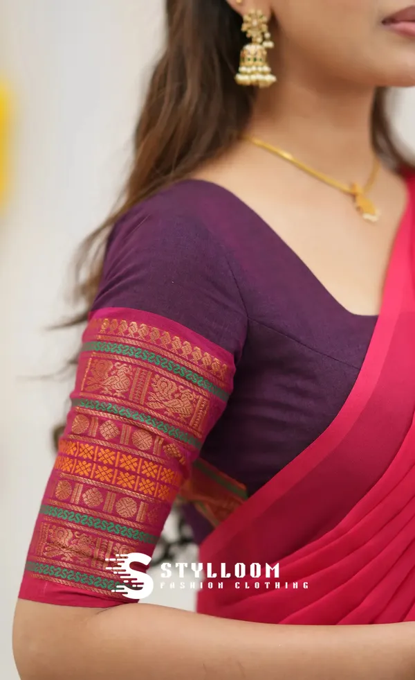 Kanjivaram_Silk_Half_Lehenga_Saree_With_Blouse_And_Dupatta
