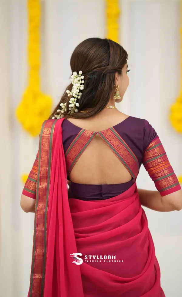 Kanjivaram_Silk_Half_Lehenga_Saree_With_Blouse_And_Dupatta