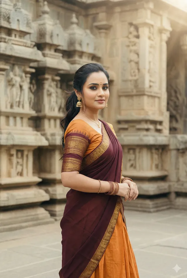 Kanjivaram_Silk_Zari_Half_Lehenga_Saree_With_Blouse_And_Dupatta