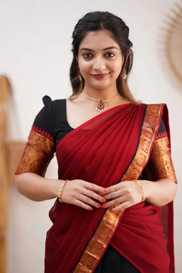Kanjivaram_Silk_Zari_Half_Lehenga_Saree_With_Blouse_And_Dupatta