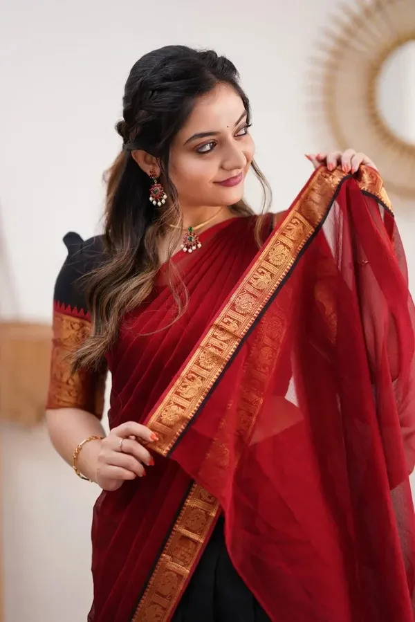 Kanjivaram_Silk_Zari_Half_Lehenga_Saree_With_Blouse_And_Dupatta