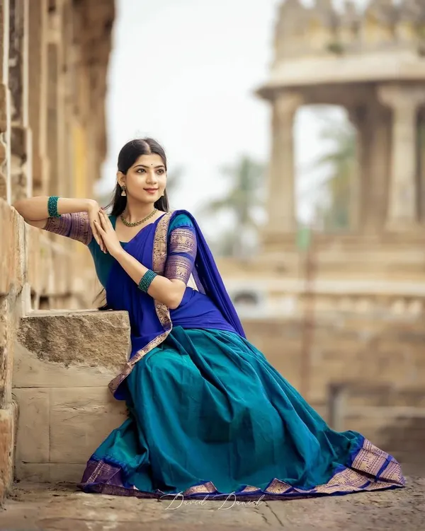 Kanjivaram_Silk_Zari_Half_Lehenga_Saree_With_Blouse_And_Dupatta