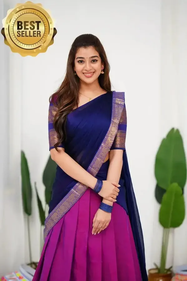 Kanjivaram_Silk_Zari_Half_Lehenga_Saree_With_Blouse_And_Dupatta
