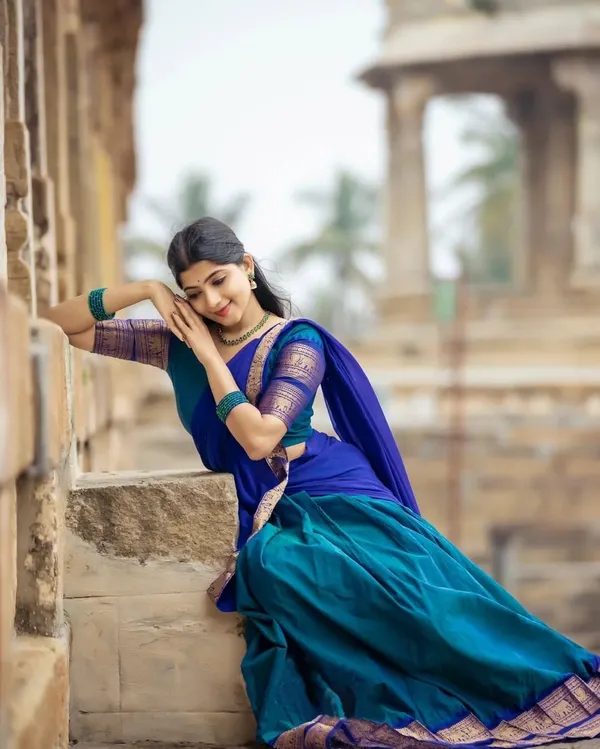 Kanjivaram_Silk_Zari_Half_Lehenga_Saree_With_Blouse_And_Dupatta