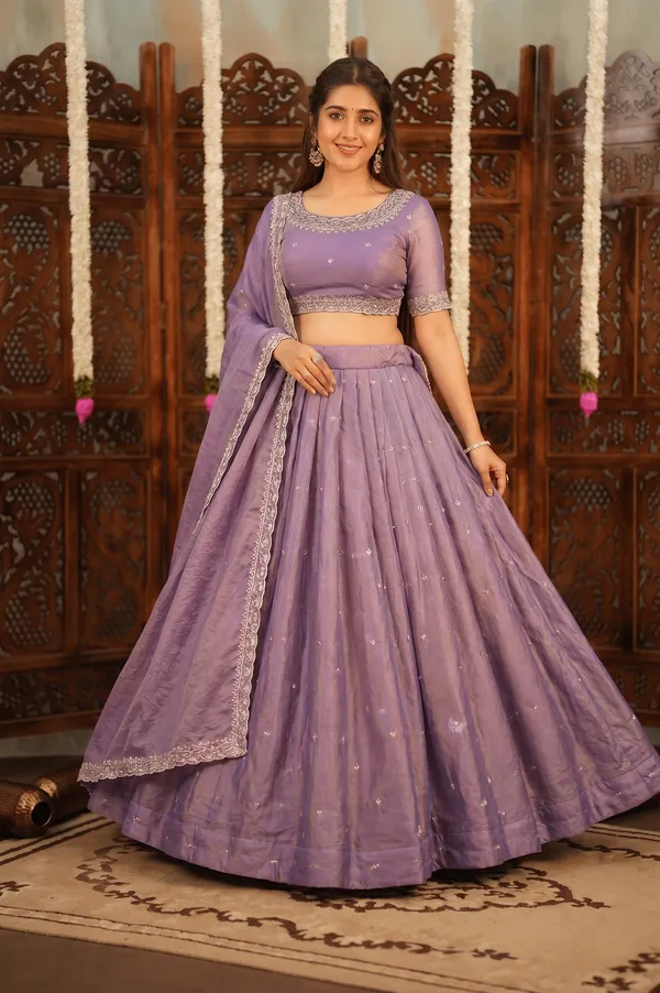 Premium_Lavender_Purple_Embroidered_Half_Saree_Lehenga_Set_with_Designer_Blouse_&_Dupatta