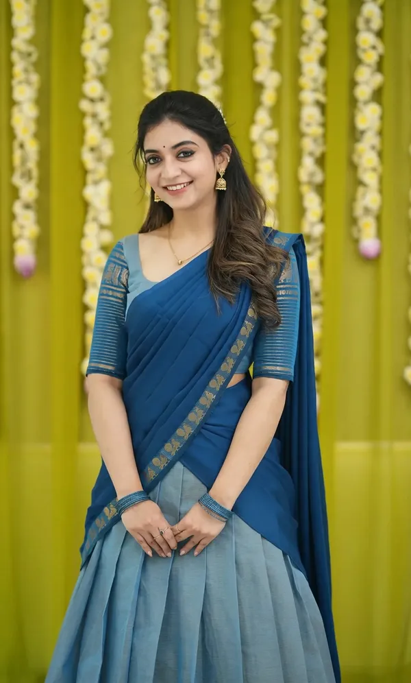 kanjivaram_cotton_half_lehngha_saree_whith_blouse_and_duppata