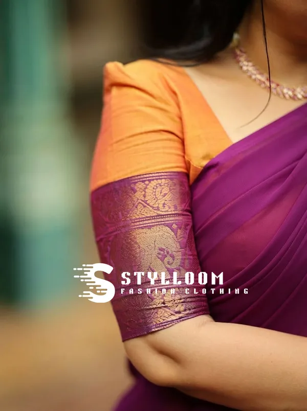 kanjivaram_cotton_half_lehngha_saree_whith_blouse_and_duppata