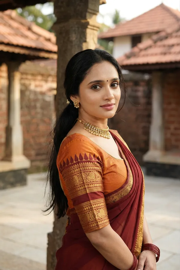 kanjivaram_cotton_half_lehngha_saree_whith_blouse_and_duppata