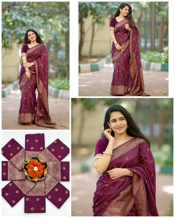 Fancy_Rani_Banarasi_Soft_Lichi_Designer_Silk_Saree_With_Jacquard_Work_With_Unstitched_Blouse_Piece_For_Women
