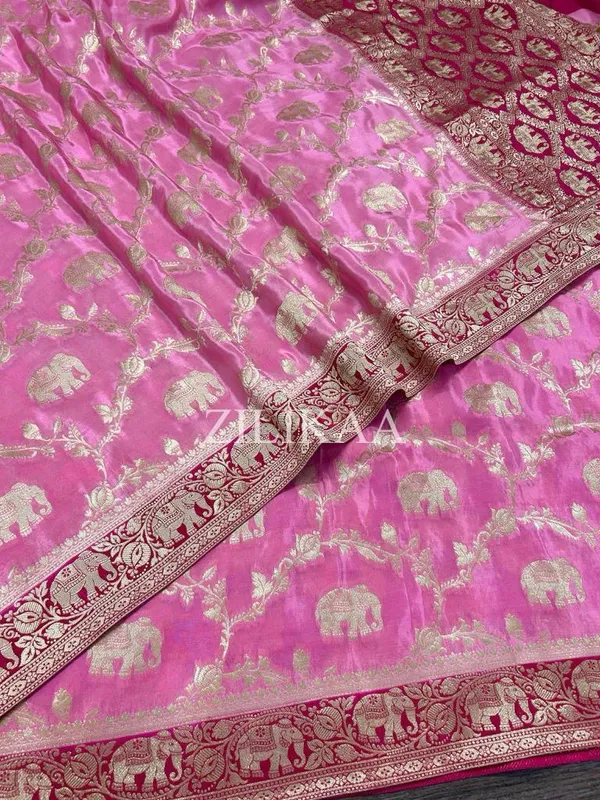 Pink_Banarasi_Soft_Designer_Silk_Saree_With_Unstitched_Blouse_Piece_For_Women