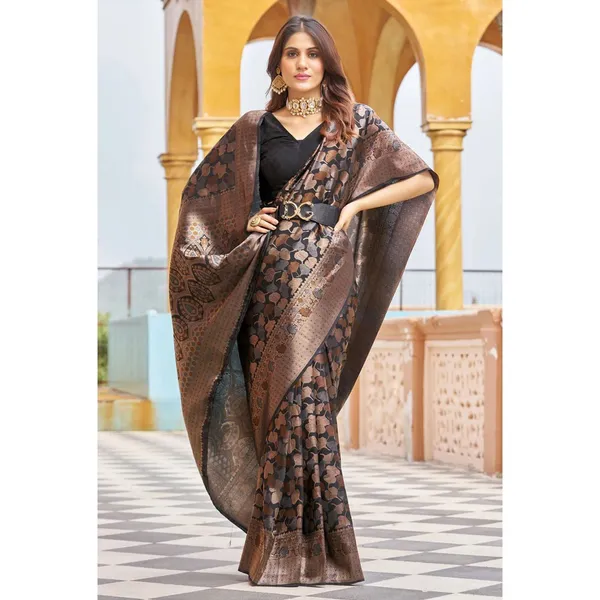 Black_Banarasi_soft_Designer_Silk_Saree_With_Unstitched_Blouse_Piece_For_Women