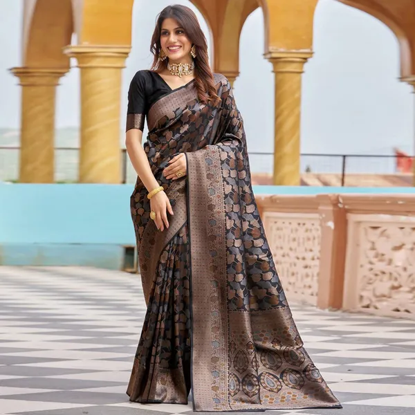 Black_Banarasi_soft_Designer_Silk_Saree_With_Unstitched_Blouse_Piece_For_Women