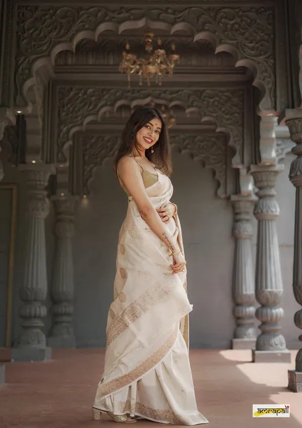 Cream_Cotton_Soft_Designer_Silk_Saree_With_Blouse_Peace_For_Women