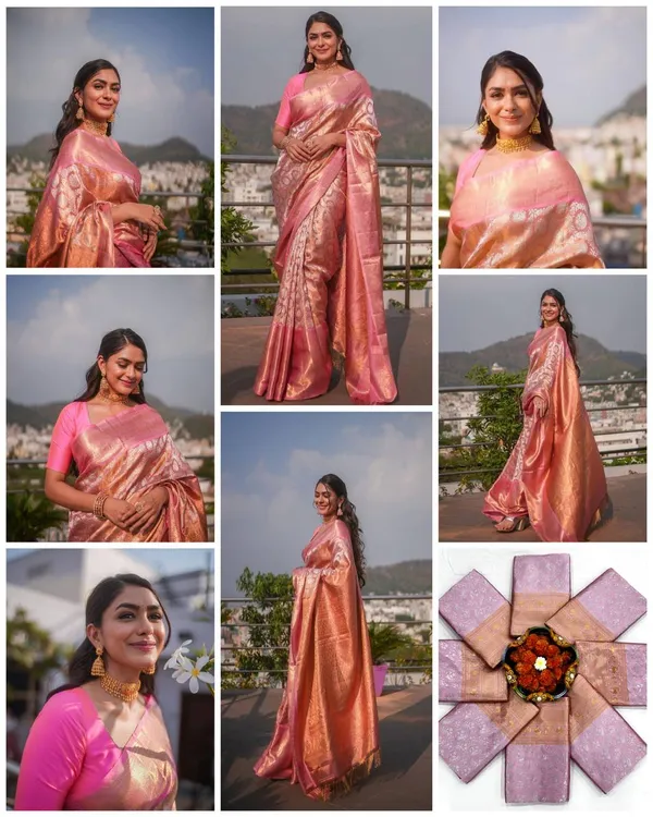 Elegant_Pink_Banarasi_Soft_Lichi_Designer_Silk_Saree_With_Jacquard_Work_With_Unstitched_Blouse_Piece_For_Women