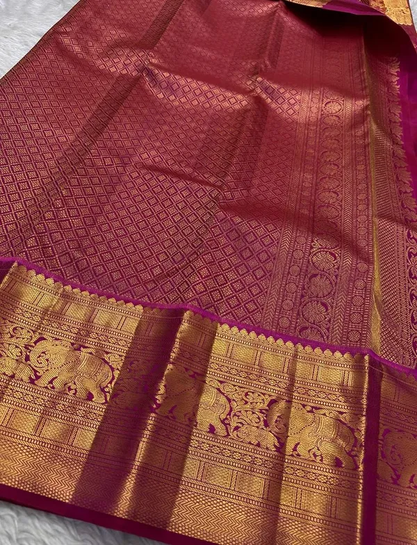 New_Trending_Rani_Banarasi_Soft_Lichi_Designer_Silk_Saree_With_Jacquard_Work_With_Unstitched_Blouse_Piece_For_Women
