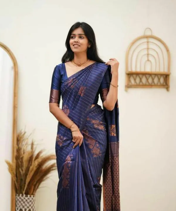 Nevy_Blue_Banarasi_soft_Designer_Silk_Saree_With_Unstitched_Blouse_Piece_For_Women