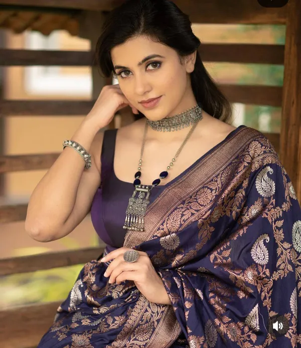 Nevy_Blue_Banarasi_Soft_Lichi_Designer_Silk_Saree_With_Blouse_Peace_For_Women