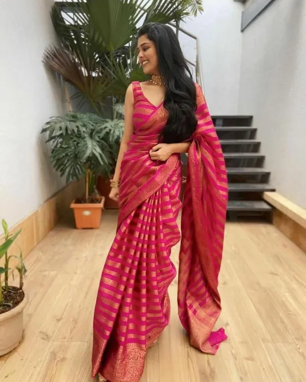 Pink_Banarasi_soft_Designer_Silk_Saree_With_Blouse_Peace_For_Women