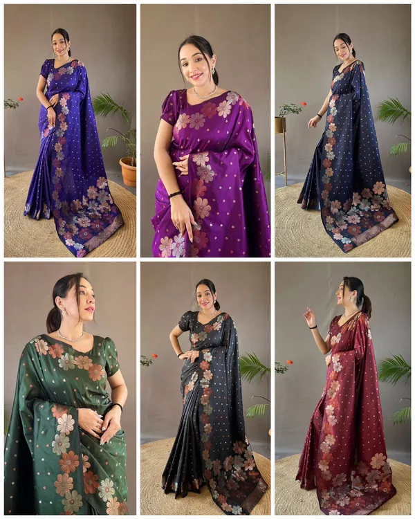 Purple_Soft_Lichi_Designer_Silk_Saree_With_Blouse_piece_For_Women