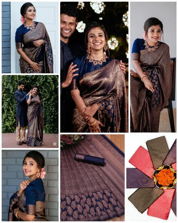 Violet_Soft_Lichi_Designer_Silk_Saree_With_Blouse_piece_For_Women