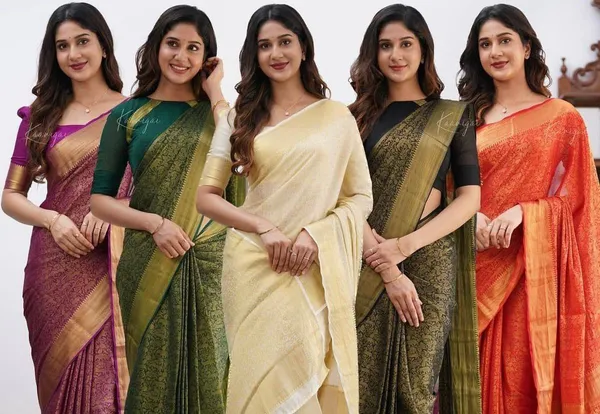 Wine_Soft_Lichi_Designer_Silk_Saree_With_Unstitched_Blouse_Piece_For_Women