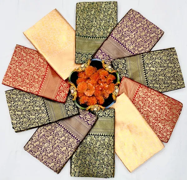Wine_Soft_Lichi_Designer_Silk_Saree_With_Unstitched_Blouse_Piece_For_Women