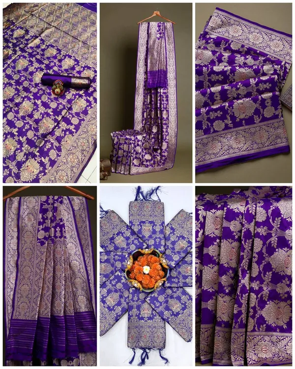Superb_Purple_Banarasi__Soft_Lichi_Designer_Silk_Saree_With_Jacquard_Work_With_Unstitched_Blouse_Piece_For_Women