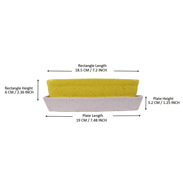 Rectangle_With_Tray_Plate_Ceramic_For_Indoor_Plants,Planters,Flower,Gamla_For_Indoor,Outdoor,Balcony,Home,Garden,Office_Decor,Bonsai,Succulent_Pot(Yellow,Plate:White)