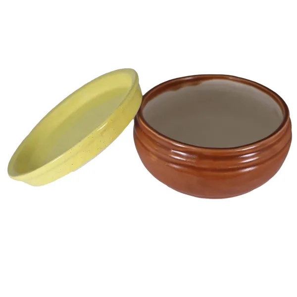 Bowl_With_Tray_Plate_Ceramic_Pots_For_Indoor_Plants,Planters,Flower_Pots,Gamla_For_Indoor,Outdoor,Succulent_Pot(D:13_Cm,_H:7_Cm)