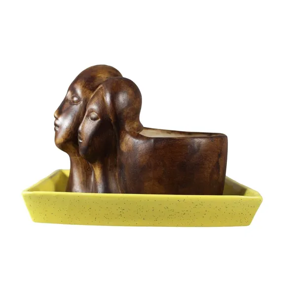 Couple_With_Tray_Plate_Ceramic_Pots_For_Indoor_Plants,Planters,Flower,Gamla_For_Indoor,Outdoor,Balcony,Home,Garden,Office_Decor,Succulent_Pot(L:15_Cm,W:9_Cm,H:13_Cm)